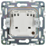 Розетка без заземления IEK SKANDY SK-R01W с защитными шторками 10А арктический белый SK-R13-10-K01